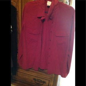 Vintage Ship n Shore Red Silk Blouse